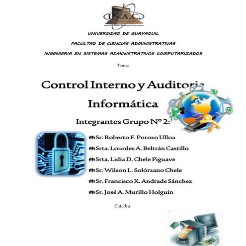 Control interno y auditoria informática
