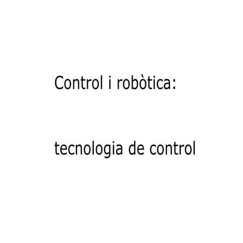 Control I RobòTica