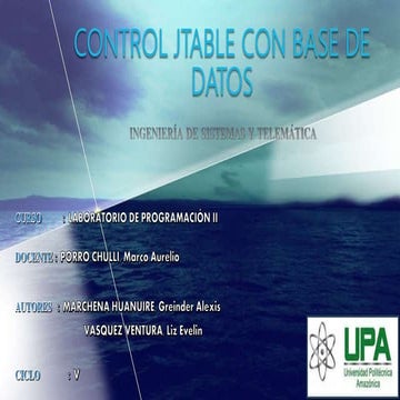 Control jtable con base de datos