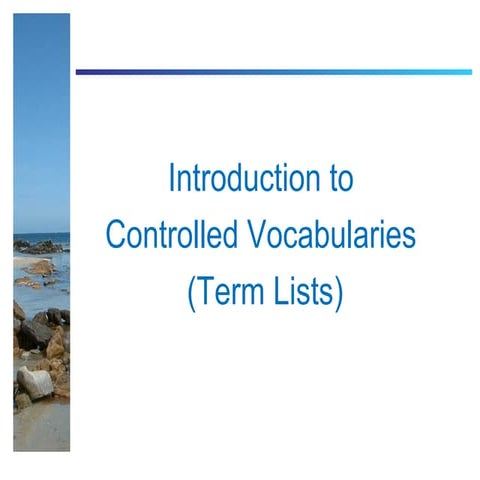Controlled Vocabularies