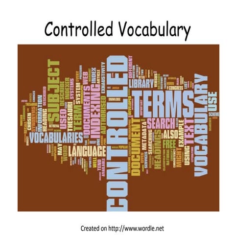 Controlled Vocabulary