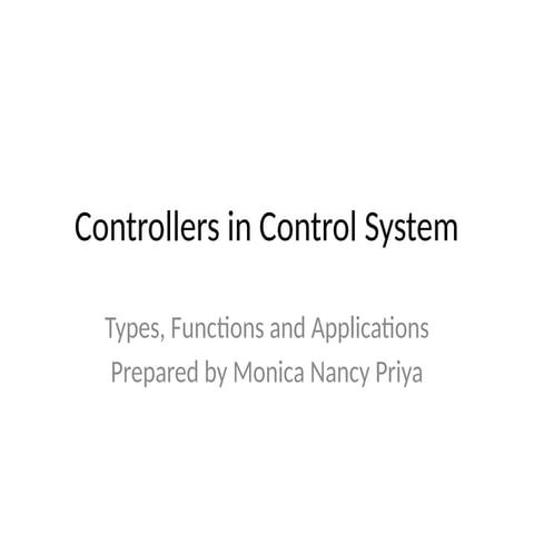 Comprehensive Overview of Controllers in Control Systems: Types ...