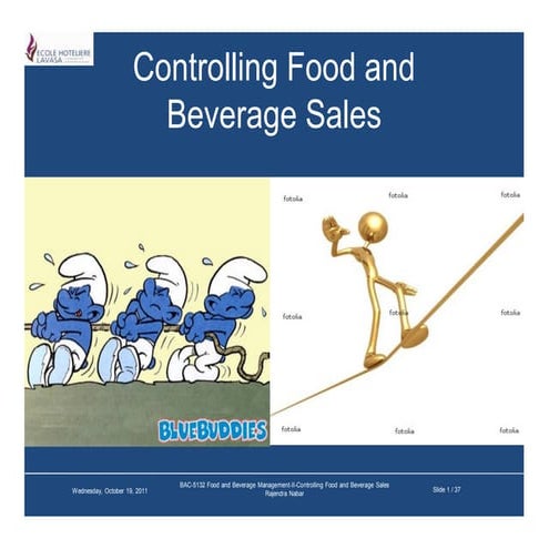 Controlling food  sales