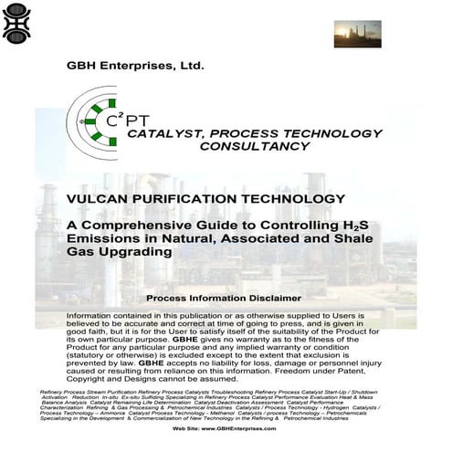 A Comprehensive Guide to Controlling H2S Emissions in Natural, Associated and...