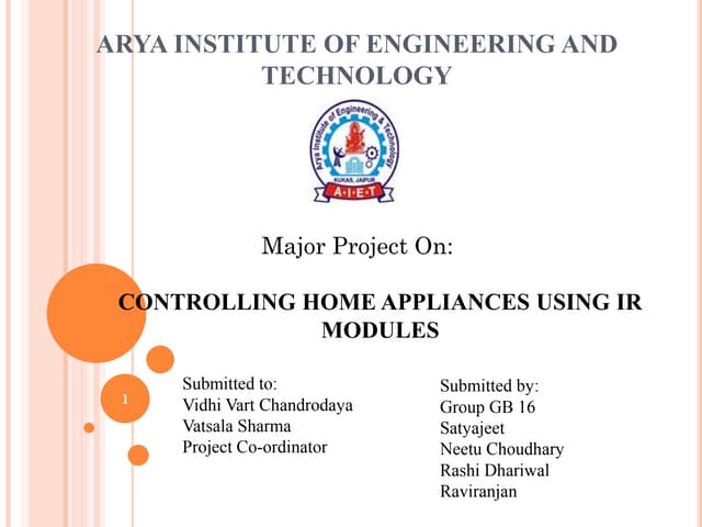 Controlling home appliances using ir modules