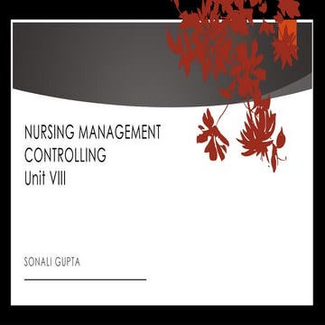 UNIT VIIICONTROLLING Nursing Mnagement.pptx