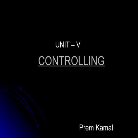 JNTUH B.TECH R16 FM subject  Controlling Unit Ppt by PREM KAMAL 