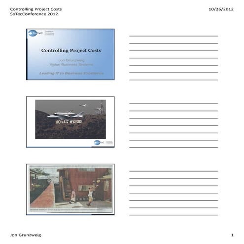 Controlling project costs