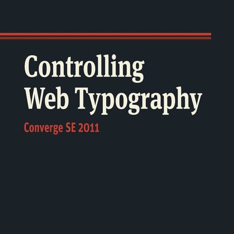 Controlling Web Typography