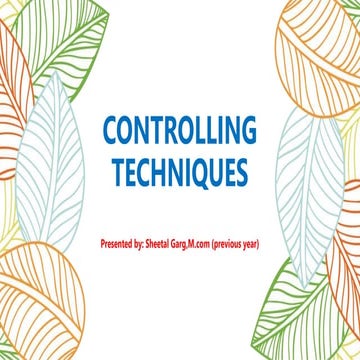 Controlling techniques [Autosaved].pptx