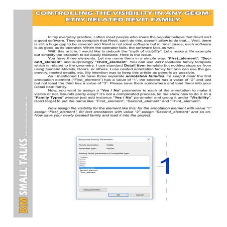 Controlling the visibility in a Revit family