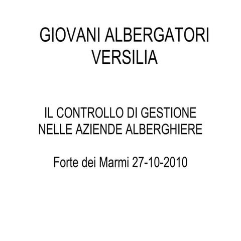CONTROLLO DI GESTIONE e gestione costi e ricavi | PDF