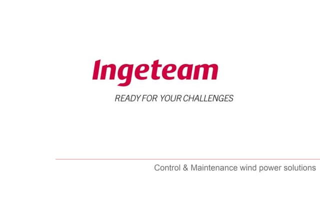 Control & Maintenance wind power solutions