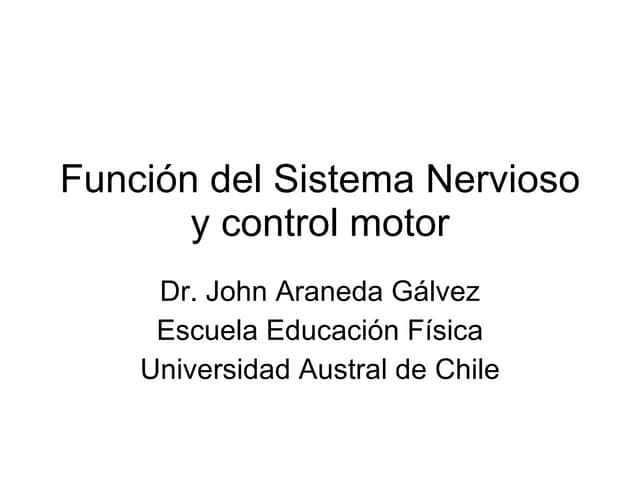 Control Nerviosodelsistemamotor[1]