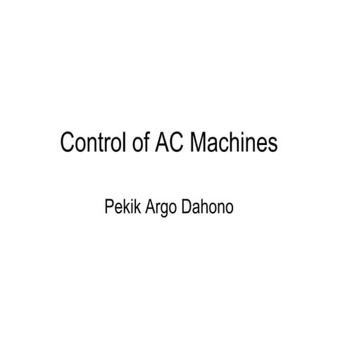 control of AC machines 