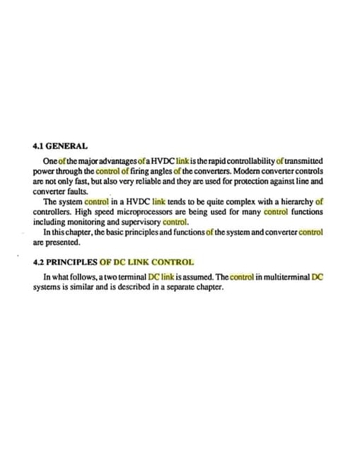 Control of hvdc system 1