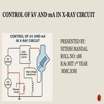 CONTROL OF Kv AND MA IN X-RAY CIRCUIT BY NITESH MANDAL.pptx