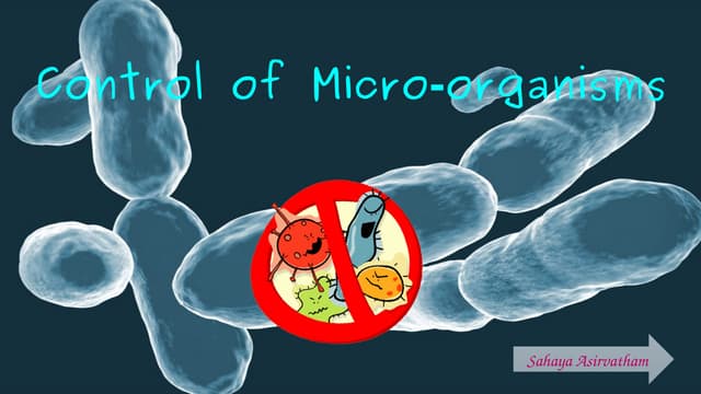 Control of microbial growth