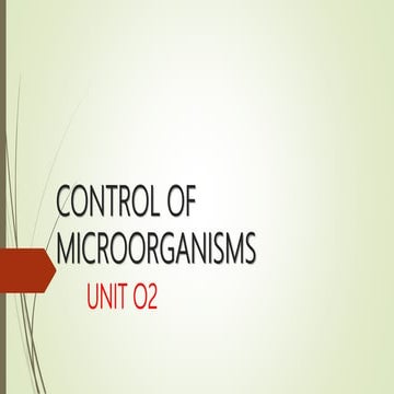 Control of microorganisms unit 2
