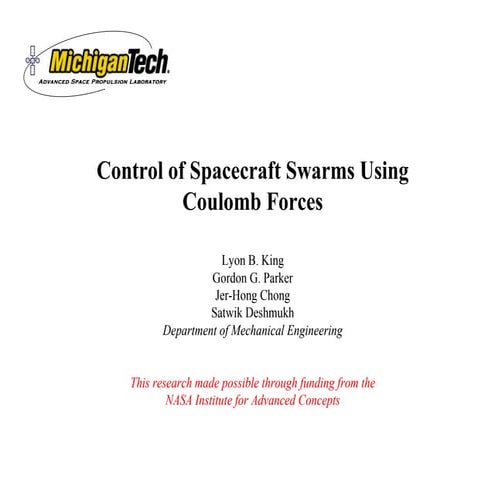 Control ofspacecraftswarmsoct01