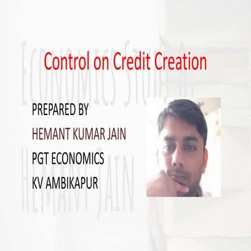 Control on credit creation