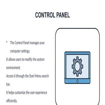 Features of Control Panel | PPTX