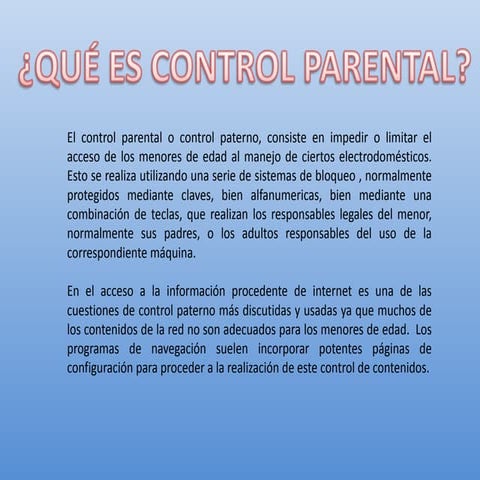 control parental | PDF