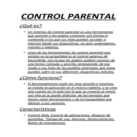 control parental | PDF