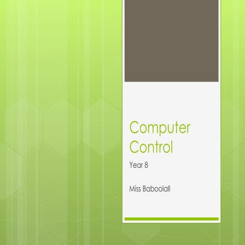 Computer Control | PPT