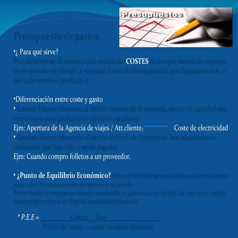 Presupuestos y control presupuestario