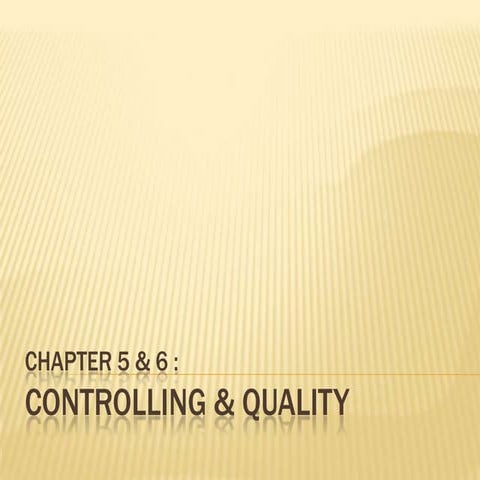 Control & quality  