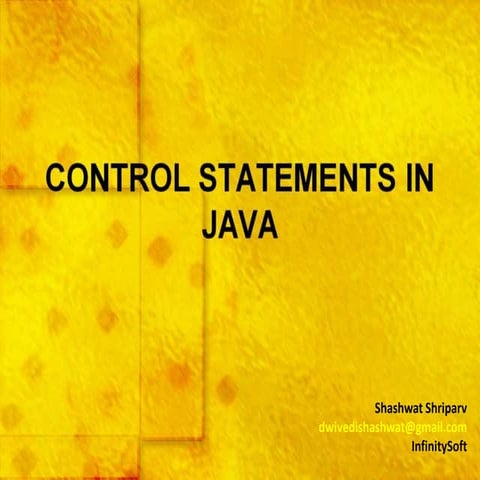 Control statements in java | PPT