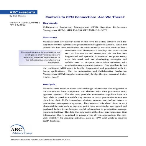 Critical parameter management | PDF