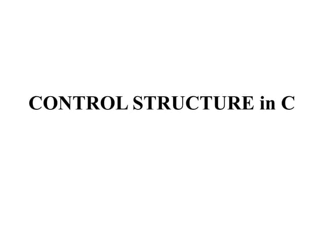 Control structure