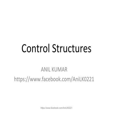 Control structure C++ | PPT | Programming Languages | Computing