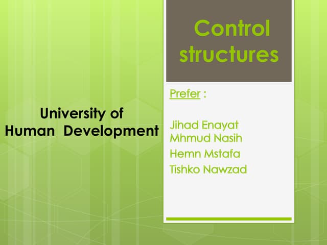 Control structures