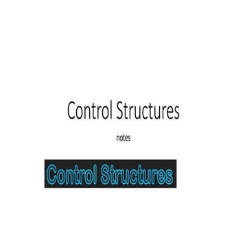 Control Structures in C | PPTX