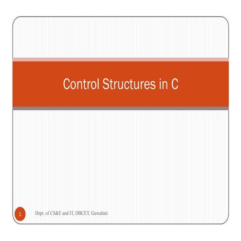Control structuresin c | PPT