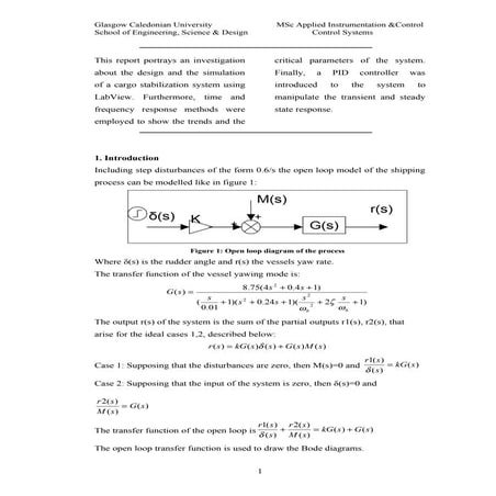 Design &amp; Simulation of Cargo Stabilization System