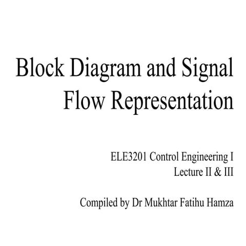 block diagram and signal flow graph representation