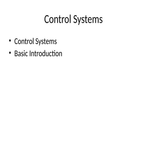 Ppt on control system | PPTX