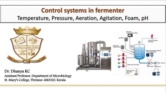 Control systems in fermenter