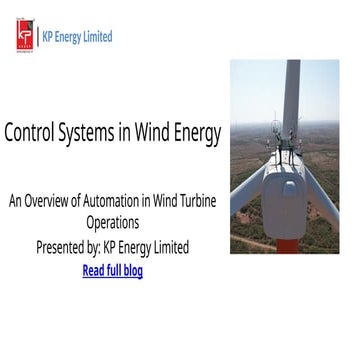 What Are the Different Types of Control Systems in Wind Energy?