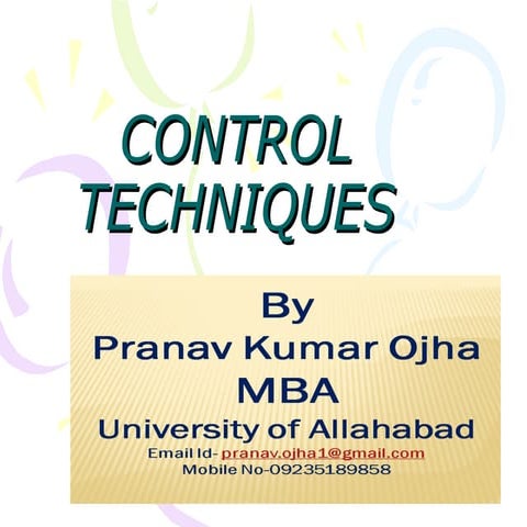 Control techniques141