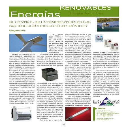 Control temperatura en cuadros electricos aparatos solares