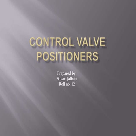 Control valve positioners