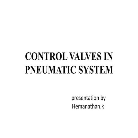 Control valves