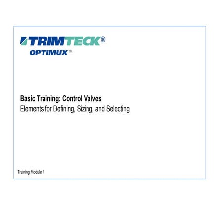 Basic Training - Control Valves Training .pdf