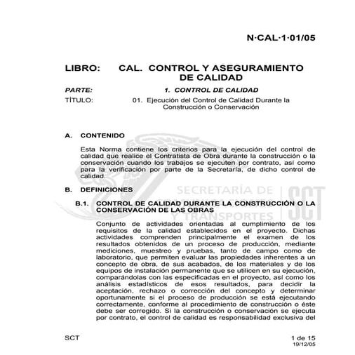 Control y aseguramiento de calidad | PDF