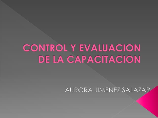 Evaluacion de la capacitacion | PPT